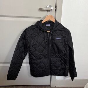 Patagonia Black Quilted Hooded Jacket